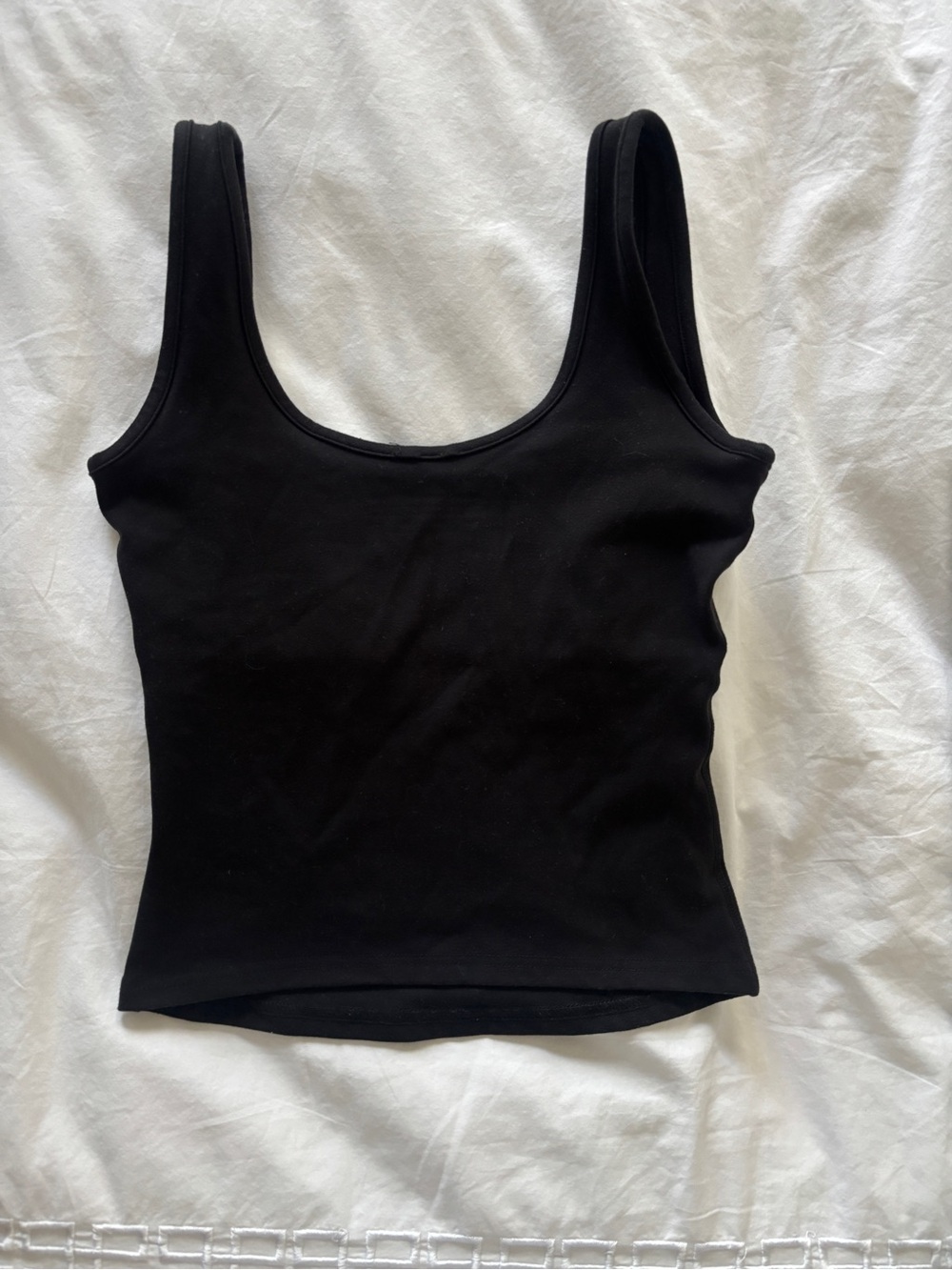 437 The Square Neck Tank in Black XS - Picture 7 of 7